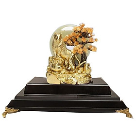 Hình ảnh Tượng hổ dát vàng 24k (30x30x20cm) MT Gold Art- - Hàng chính hãng, trang trí nhà cửa, phòng làm việc, quà tặng sếp, đối tác, khách hàng, tân gia, khai trương 