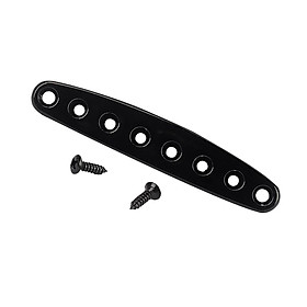 1 Set Guitar String Mounting Ferrules Bushings w/ Screws Black Guitar Parts