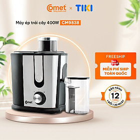 Mua Máy ép trái cây Comet CM9838 công suất 400W – ép nhanh  lọc bã riêng  dung tích 0.5L – Hàng chính hãng  bảo hành 12 tháng