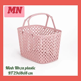 Mua Giỏ đựng hai quai xách Hàn Quốc 4 màu -TẶNG BỘ CHỔI VS MINI CÓ NAM CHÂM HÍT TỪ