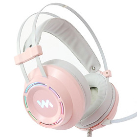 Mua Tai nghe gaming WangMing WM9800 giả lập âm thanh vòm 7.1 kết nối USB - Hàng chính hãng (Màu hồng)