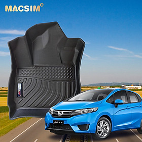 Thảm lót sàn xe ô tô Honda Jazz 2017- tới nay Nhãn hiệu Macsim chất liệu nhựa TPE cao cấp màu đen
