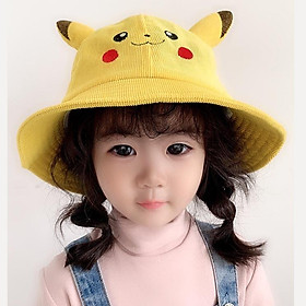 Nón Lưỡi Trai Pikachu, Mũ Tai Bèo Pikachu Dễ Thương Cho Bé Từ 1-2 Tuổi Chất Vải Nhung Mềm Mại