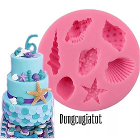 Mua Khuôn silicon sinh vật biển ốc  sao sò tròn( cao cấp-kèm hình thật )