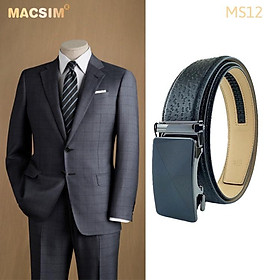 Thắt lưng nam da thật cao cấp nhãn hiệu Macsim MS12 - 110cm