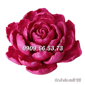 Khuôn silicon hoa mẫu đơn cánh cúp tròn loại 8 cm - Khuôn silicon làm bánh, rau câu - Mã số 1111