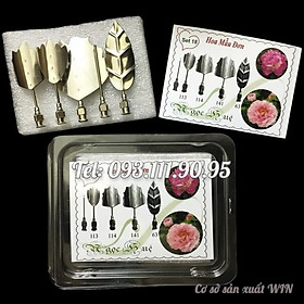 Bộ 5 dụng cụ làm thạch rau câu 3D – Set 18 – Bộ làm hoa mẫu đơn – Mã số 1110