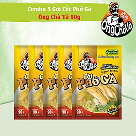 Combo 5 Gói Cốt Phở Gà Ông Chà Và 90g (Chicken Pho Soup Base)