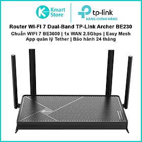 Mua Bộ phát Router WIFI 7 TP-Link Archer BE230 | Chuẩn WIFI 7 băng thông BE3600 / 2 băng tần 2.4 & 5.0 GHz | EasyMesh | Phủ sóng rộng | Bảo hành 2 năm | Hàng Chính Hãng