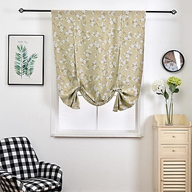 Small Window Blackout Curtain Tie Up Shade Panel