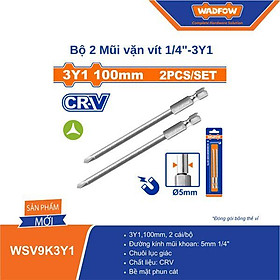 BỘ 2 MŨI VẶN VÍT ĐẦU TAM GIÁC WSV9K3Y1 WADFOW - HÀNG CHÍNH HÃNG