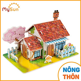 Xếp hình ngôi nhà lâu đài bằng giấy bộ lắp ráp ghép mô hình đồ chơi 3d cho bé 2 3 4 5 tuổi MySun