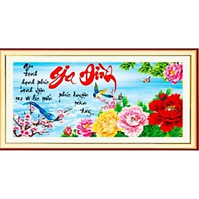 Tranh đính đá Gia đình hạnh phúc - LV176