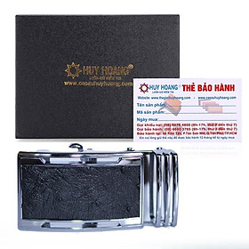 Đầu khóa da đà điểu Huy Hoàng da hột 4P đầu trắng màu đen HT9421