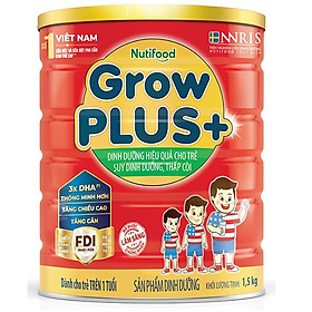 Sữa GrowPLUS+ Đỏ Cho Trẻ Suy Dinh Dưỡng Trên 1 Tuổi - 1.5kg