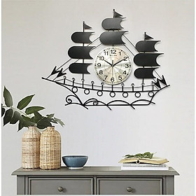 Đồng hồ treo tường GCLOCK loại to KT 68x86  cao cấp làm từ kim loại sơn tĩnh điện chạy máy kim trôi chuẩn