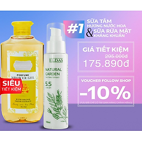 BỘ QUÀ TẶNG SỮA TẮM THƠM LÂU HƯƠNG NƯỚC HOA MALANAONE 330ML VÀ SỮA RỬA MẶT DỊU NHẸ CHIẾT XUẤT TRÀM TRÀ ELDAS 120ML