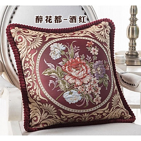 VỎ Gối Tựa Lưng THÊU NỔI CHO GHẾ GỖ CAO CẤP SBK096