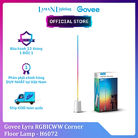 Đèn LED đứng góc tường Govee Lyra RGBICWW Corner Floor Lamp H6072 | Thiết kế kim loại sang trọng, cảm biến nhạc độc đáo