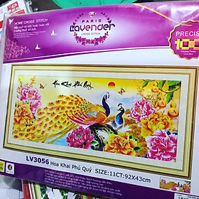 Mua TRANH THÊU CHỮ THẬP HOA KHAI PHÚ QUÝ 100X51cm