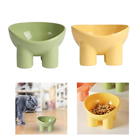 Cat Food Bowl Pet Feeding Dish Feeder Nonslip Food Container