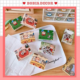 Mua Khăn mặt nén cao cấp hình cái kẹo trái tim dễ thương mang đi du lịch nhỏ gọn tiện lợi Bobia