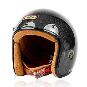 Mũ Bảo Hiểm 3/4 Bulldog Heli Carbon 2020