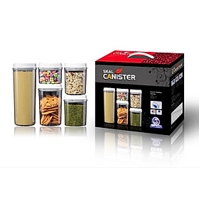 Bộ 5 Hộp bảo quản thực phẩm CANISTER USA Set 5Pcs