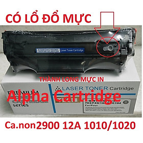 Hộp mực 12A dành cho HP LaserJet 1010/1015/1020/3015/3020/3030/3050 Canon 2900/ L11121E Canon L120, MF4122, MF4150, MF4680, L140, L160, MF4270, MF4320d, MF4350d 3000 FX9 FX10 CÓ LỔ ĐỔ MỰC Hàng chính hãng Alpha Cartridge