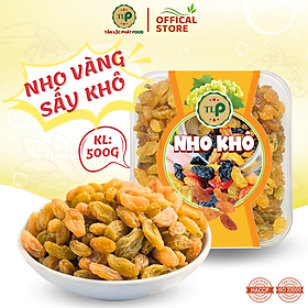 Nho Vàng Sấy Khô Tân Lộc Phát Chua Ngọt Không Đường Hộp Vuông 500g