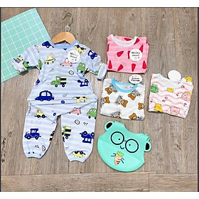 Bộ quần áo thu đông dài tay giấy Thái Lan Minky mom cho bé từ 4-13kg