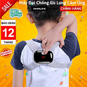 Đai Chống Gù Lưng Trẻ Em Người Lớn Thông Minh Cảm Ứng Rung Khi Lưng Gù Sai Tư Thế - Chính Hãng Amalife