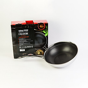 Chảo Blackcube inox 3 lớp đáy từ chống dính Kims Cook - 26cm