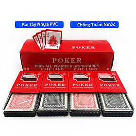  Bộ Bài Tây Poker Nhựa PVC Giá Rẻ WASHABLE Chất Liệu Chống Thấm Nước Có Thể Uốn Cong Mà Không Gãy