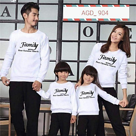 Áo nỉ bông gia đình nhiều màu ,đủ size - MÃ AGD904