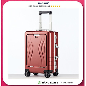Vali cao cấp Macsim Aksen hàng loại 1 MSAK7034H cỡ 20 inch- màu đỏ