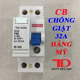 CB chống giật 32A hàng mỹ