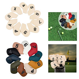 20Pcs Golf Iron Headcover, 4,5,6,7,8,9,A,S,P,X Fits All