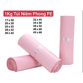 Túi Gói Hàng PE Màu Hồng Pastel - Túi Niêm Phong Tự Dính Cuộn 1 KG Đóng Hàng Chuyển Phát Nhanh Đủ Kích Thước