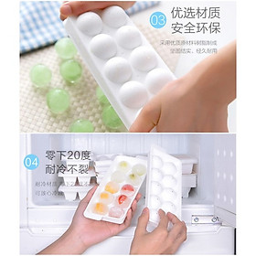 Mua Bộ 2 khay làm đá Yukipon tròn 10 viên  làm từ nhựa PP cao cấp an toàn - made in Japan