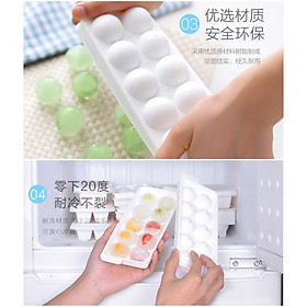 Mua Khay làm đá Yukipon tròn 10 viên  làm từ nhựa PP cao cấp an toàn - made in Japan