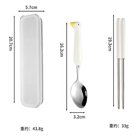 Mua Bộ Muỗng Đũa Dĩa Hình Con Vịt Cute Dùng Cho Cá Nhân  Trẻ Em - Bộ Đồ Ăn Di Động Văn Phòng  Sinh Viên  Du Lịch