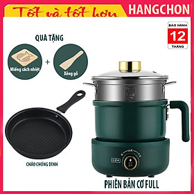 Mua Nồi điện đa năng chống dính nấu  xào  chiên  luộc  lẩu ... kèm chảo 1 8L GXDG-25 tặng tấm cách nhiệt + xẻng gỗ