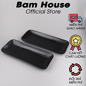 Dĩa nhựa melamine hình chữ nhật Bam House 27x11cm cao cấp DHCN02 – Gia dụng bếp