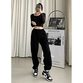 Quần cull nỉ rút chân mặc 2 kiểu