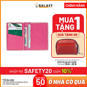 Ví Nữ Nhỏ Handmade Da Thật Galaxy Store GVM05 (Hồng)