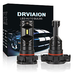 2PCS 5202/H16 80W 6500K LED Fog Light Bulbs High Power Headlight Bulb