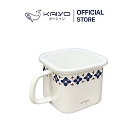 Nồi đa năng tráng men sứ, dáng vuông Kaiyo size 16cm hàng chính hãng