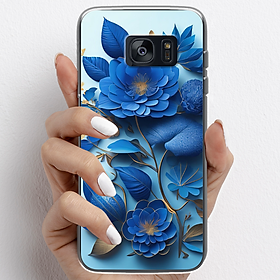 Ốp lưng cho Samsung Galaxy S7, Samsung Galaxy S7 Edge nhựa TPU mẫu Hoa xanh dương