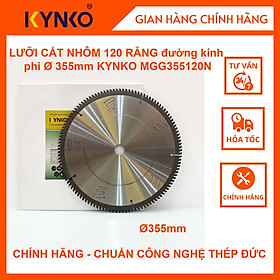 LƯỠI CẮT NHÔM 120 RĂNG đường kính phi 355mm KYNKO MGG355120N